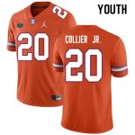 Youth Florida Gators #20 Corey Collier Jr. NCAA Nike Orange Authentic Stitched College Football Jersey SOC4562RV